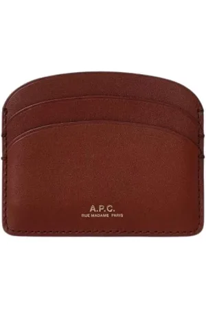A.P.C. Tilbehør, Dame, Brun, ONE SIZE, Læder, Elegant Kortholder Pung