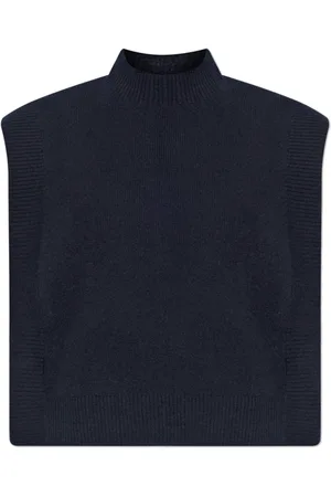 A.P.C. Strik, Dame, Blå, M, Uld, Vest med sidelukninger