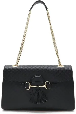 Gucci Pre-owned, Dame, Sort, ONE SIZE, Uld, Pre-owned Laeder crossbody-tasker