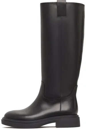CESARE GASPARI Sko, Dame, Sort, 41 EU, Læder, Knee-High Støvler Icy