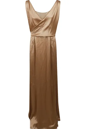 Alberta Ferretti Kjole, Dame, Brun, M, Elegant Kjole Samling