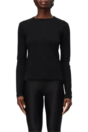 Helmut Lang Top, Dame, Sort, M, Bomuld, Sort Tætsiddende Top Minimalistisk Design