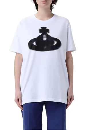 Vivienne Westwood Top, Dame, Hvid, 2XL, Uld, Hvid Grafisk Tee Stilfuldt Afslappet Tøj