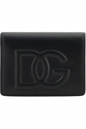 Dolce & Gabbana Tilbehør, Dame, Sort, ONE SIZE, Læder, Sort Læderpung Elegant Tilbehør