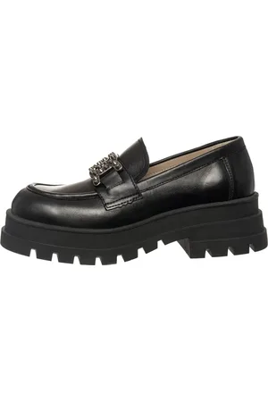 CESARE GASPARI Sko, Dame, Sort, 40 EU, Læder, Chunky Studded Loafers - Sort