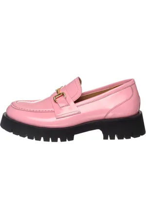 CESARE GASPARI Sko, Dame, Lyserød, 37 EU, Uld, Luxe Glide Gold-Bit Loafers Josephine