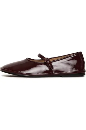 CESARE GASPARI Sko, Dame, Rød, 36 EU, Læder, Minimalist Charm Flats - Bordeaux