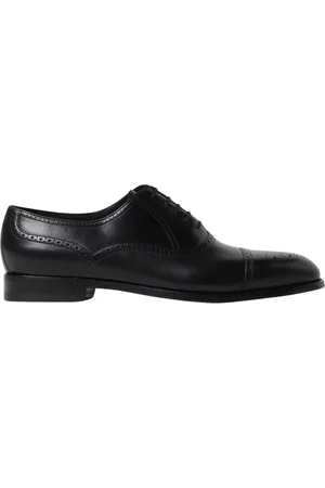 Manolo Blahnik Sko, Herre, Sort, 42 1/2 EU, Læder, Klassiske Sorte Brogue Lædersko