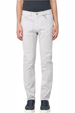 Jeckerson Bukser, Herre, Grå, W31, Uld, Gule Creme Straight Leg Bukser