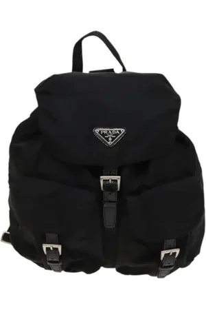 Prada Pre-owned, Dame, Sort, ONE SIZE, Nylon, Pre-owned nylon rygsaekke