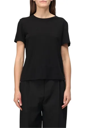 The Row Top, Dame, Sort, L, Bomuld, Sort Crew Neck Tee