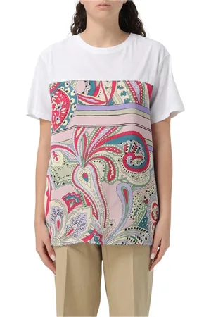 Liu Jo Top, Dame, Flerfarvet, L, Bomuld, Paisley Print Panel T-Shirt