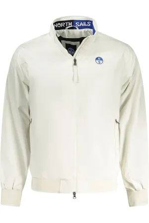 North Sails Jakke, Herre, Hvid, 2XL, Uld, Hvid Polyamid Jakke med Lommer og Logo