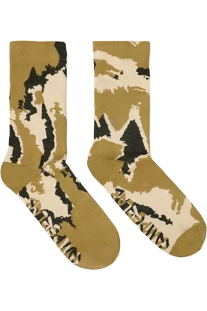 Camper Undertøj, Herre, Flerfarvet, M, Bomuld, Multifarvet Camouflage Crew Socks