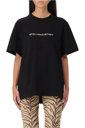 Stella McCartney Top, Dame, Sort, XS, Bomuld, Hvid afslappet pasform Tee