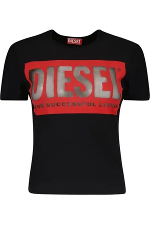 Diesel Top, Dame, Sort, S, Bomuld, Sort Bomuld T-Malun T-shirt