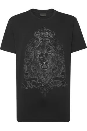 BILLIONAIRE Top, Herre, Sort, 4XL, Bomuld, Afslappet Bomuld T-shirt Baecmtk8186Bte014N02