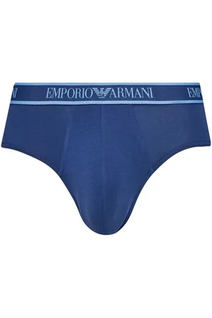 Emporio Armani Undertøj, Herre, Blå, S, Bomuld, Blå Bomuld Herre Briefs Sæt