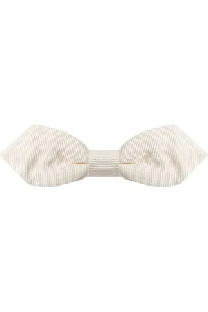 Dolce & Gabbana Tilbehør, Herre, , ONE SIZE, Uld, Silke Elfenben Butterfly Sløjfe Stilfuld