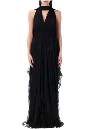 Alberta Ferretti Kjole, Dame, Sort, XS, Chiffon, Chiffon Kjole