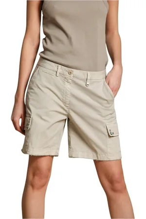 Masons Shorts, Dame, Grå, 2XS, Bomuld, Curvy Fit Cargo Bermuda Shorts