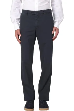 Aspesi Bukser, Herre, Blå, L, Uld, Blå Straight Leg Chinos Bukser