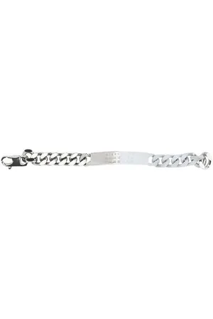 Maison Margiela Tilbehør, Dame, Grå, L, Minimalt logo ID-tag armbånd