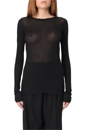 Rick Owens Top, Dame, Sort, S, Sort Gennemsigtig Top til Kvinder