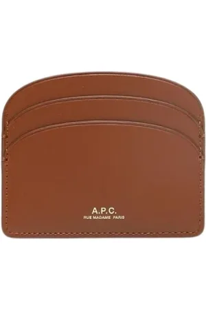 A.P.C. Tilbehør, Dame, Brun, ONE SIZE, Læder, Brun Kortholder Pung