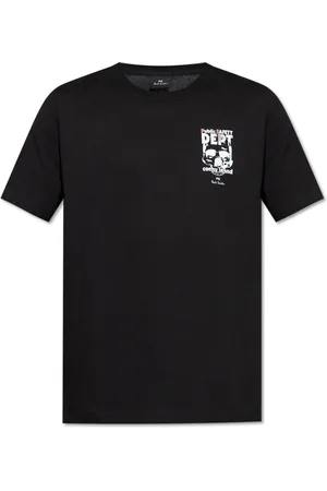 Paul Smith Top, Herre, Sort, XL, Bomuld, T-shirt med farverigt tryk