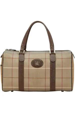 Burberry Pre-owned, Dame, Brun, ONE SIZE, Uld, Pre-owned Canvas skuldertasker