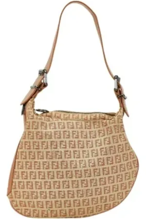 Fendi Pre-owned, Dame, , ONE SIZE, Uld, Pre-owned Canvas skuldertasker