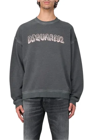 Dsquared2 Sweathshirts & Hoodies, Herre, Grå, XL, Elegant Grå Crewneck Sweater