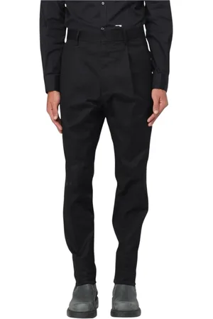 Dsquared2 Bukser, Herre, Sort, M, Sorte Plisserede Herre Bukser