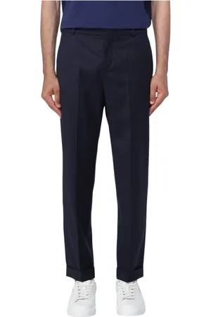 Balmain Bukser, Herre, Sort, XL, Uld, Klassiske uldtwillbukser