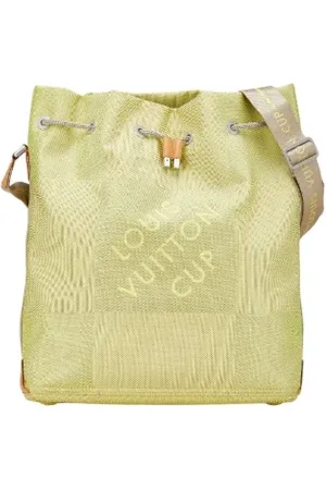 LOUIS VUITTON Pre-owned, Dame, Grøn, ONE SIZE, Uld, Pre-owned Canvas crossbody-tasker