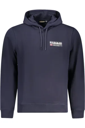 Napapijri Sweathshirts & Hoodies, Herre, Blå, M, Blå Hættetrøje med Logoprint
