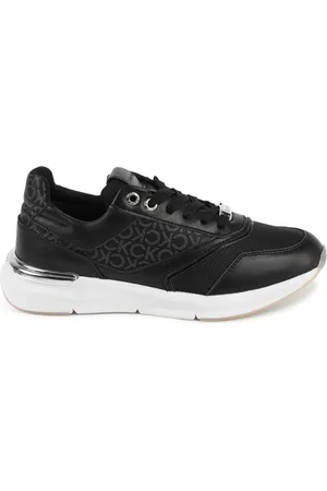 Calvin Klein Sko, Dame, Sort, 40 EU, Læder, Sort Læder Sneaker med Premium Finish