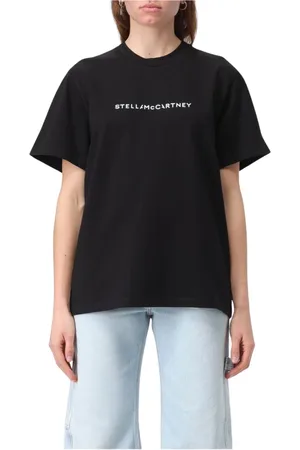 Stella McCartney Top, Dame, Sort, XS, Bomuld, Klassisk Hvid T-shirt til Kvinder