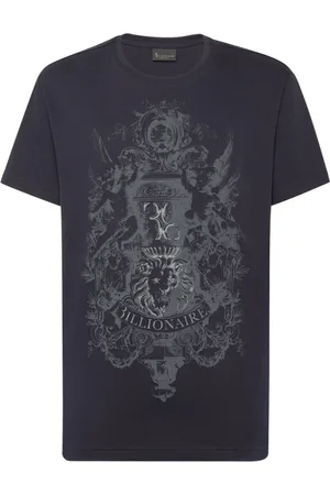 BILLIONAIRE Top, Herre, Blå, L, Bomuld, Afslappet Bomulds T-shirt Baecmtk8187Bte014N14