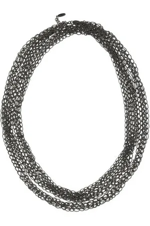 Brunello Cucinelli Tilbehør, Dame, Grå, ONE SIZE, Skinnende Perler Halskæde