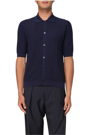 BALLANTYNE Skjorte, Herre, Blå, M, Elegant Navy Button-Up Skjorte