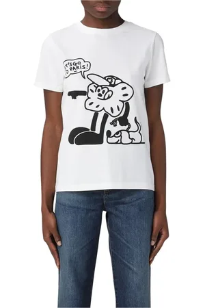 Kenzo Top, Dame, Hvid, XS, Bomuld, Blomstret Grafisk Tee