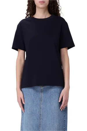 add Top, Dame, Blå, XL, Bomuld, Hvid Crew Neck T-Shirt