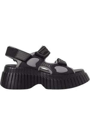 Camper Sko, Dame, Sort, 36 EU, Uld, Multifarvede Behagelige Flade Sandaler