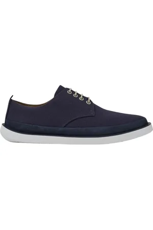 Camper Sko, Herre, Blå, 40 EU, Hamp, Blå Brogue Lærred Sneakers