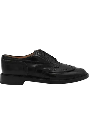 Maison Margiela Sko, Herre, Sort, 39 EU, Læder, Sort Læder Brogue Oxfords