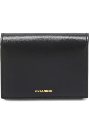 Jil Sander Tilbehør, Dame, Sort, ONE SIZE, Læder, Sort læderpung med logo
