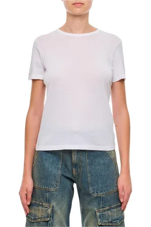 Cotton Citizen Top, Dame, Hvid, M, Bomuld, Grøn Crew Neck Tee Shirt