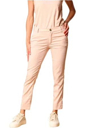 Masons Bukser, Dame, Lyserød, S, Slim Fit Chino Capri Bukser